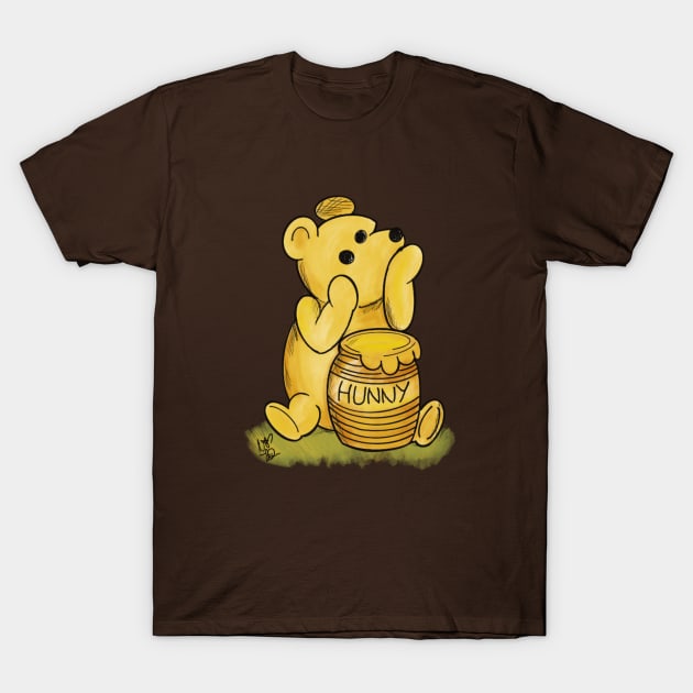 Winnie the Pooh and the Hunny Jar T-Shirt by Alt World Studios